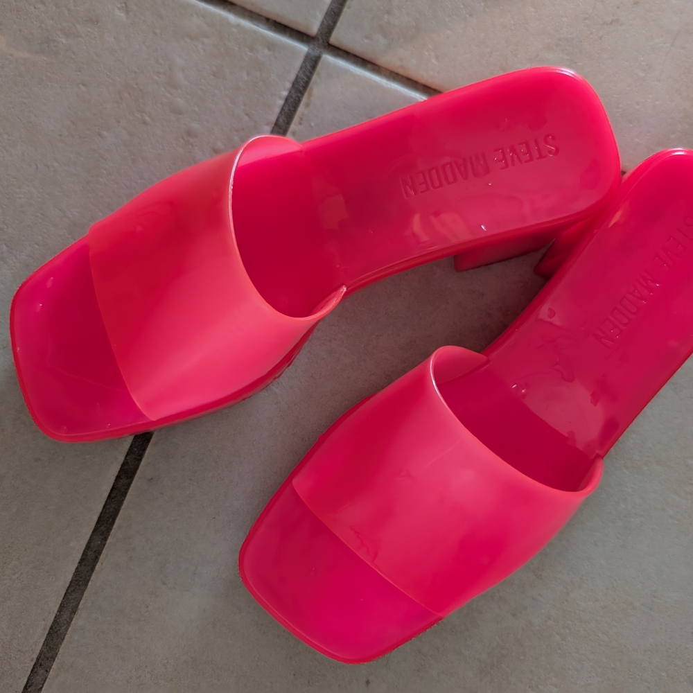 Steve Madden Pink Mules Minimalist Slip-On